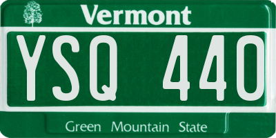 VT license plate YSQ440
