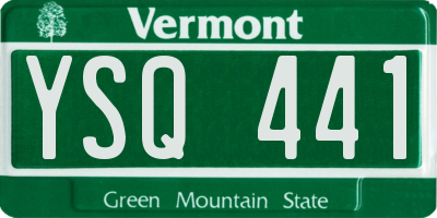 VT license plate YSQ441