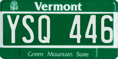 VT license plate YSQ446