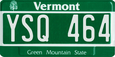 VT license plate YSQ464