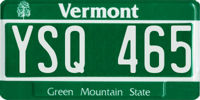 VT license plate YSQ465