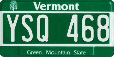 VT license plate YSQ468