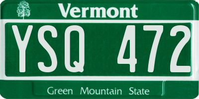 VT license plate YSQ472