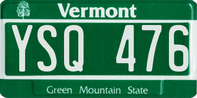 VT license plate YSQ476