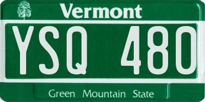 VT license plate YSQ480