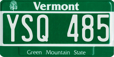 VT license plate YSQ485