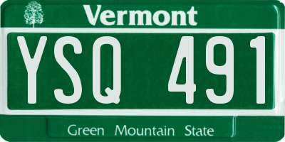 VT license plate YSQ491