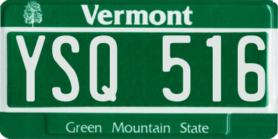 VT license plate YSQ516