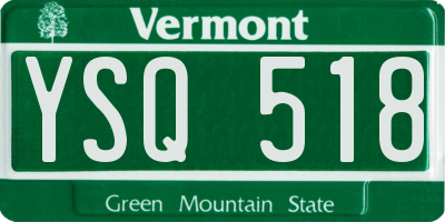 VT license plate YSQ518