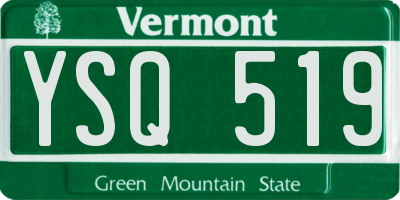 VT license plate YSQ519