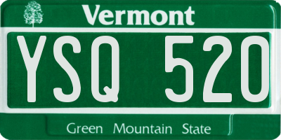VT license plate YSQ520