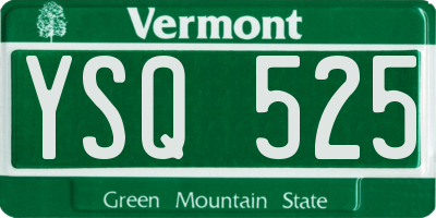 VT license plate YSQ525
