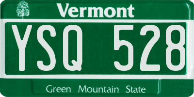 VT license plate YSQ528