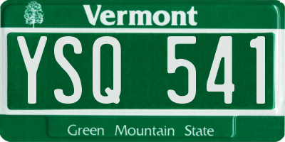 VT license plate YSQ541