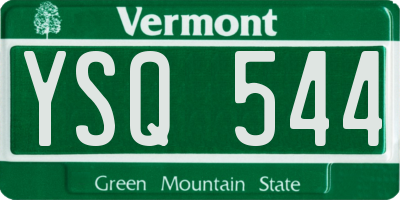 VT license plate YSQ544