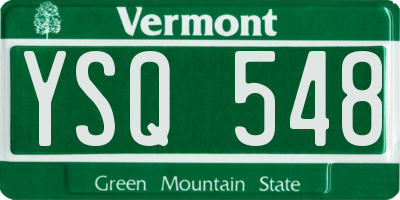 VT license plate YSQ548