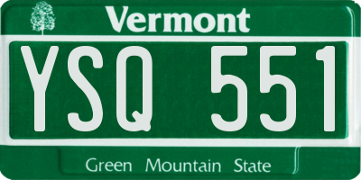 VT license plate YSQ551