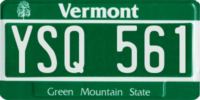 VT license plate YSQ561