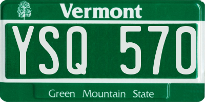 VT license plate YSQ570