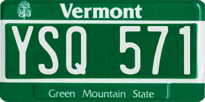 VT license plate YSQ571