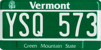 VT license plate YSQ573