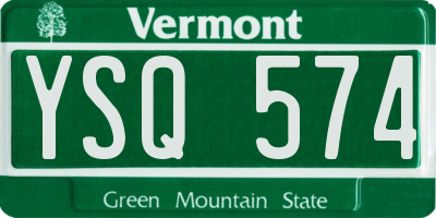 VT license plate YSQ574