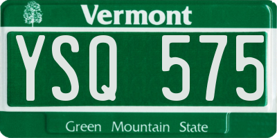 VT license plate YSQ575