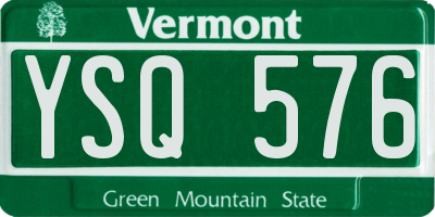 VT license plate YSQ576
