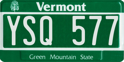 VT license plate YSQ577