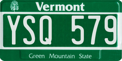 VT license plate YSQ579