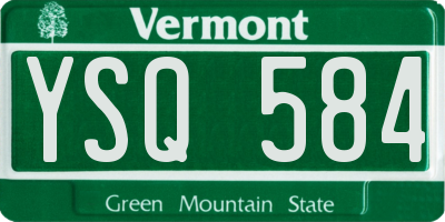 VT license plate YSQ584