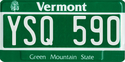 VT license plate YSQ590