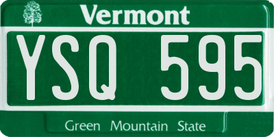 VT license plate YSQ595