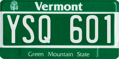 VT license plate YSQ601