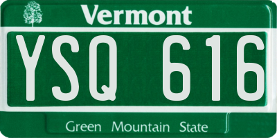 VT license plate YSQ616