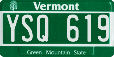 VT license plate YSQ619