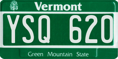 VT license plate YSQ620