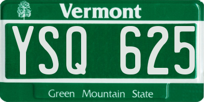 VT license plate YSQ625