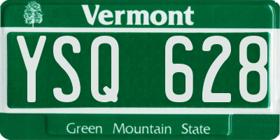 VT license plate YSQ628