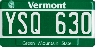 VT license plate YSQ630