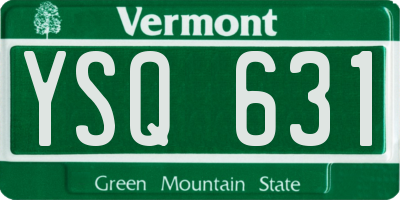 VT license plate YSQ631