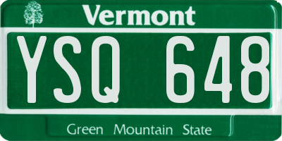 VT license plate YSQ648