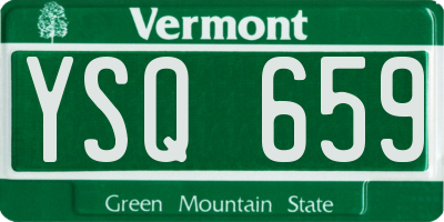 VT license plate YSQ659