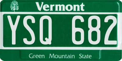VT license plate YSQ682
