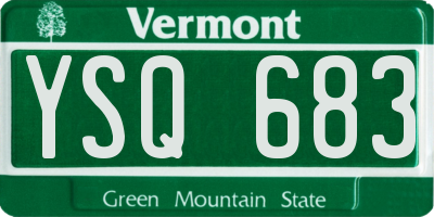 VT license plate YSQ683
