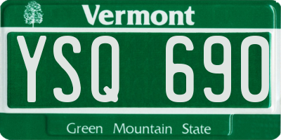 VT license plate YSQ690