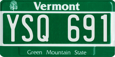 VT license plate YSQ691