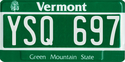 VT license plate YSQ697