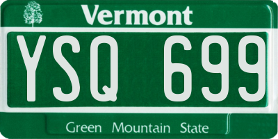 VT license plate YSQ699