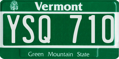 VT license plate YSQ710